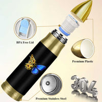 Sunflower Butterfly Ukraine Flag Bullet Tumbler
