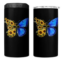 Sunflower Butterfly Ukraine Flag 4 in 1 Can Cooler Tumbler