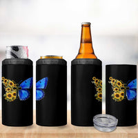 Sunflower Butterfly Ukraine Flag 4 in 1 Can Cooler Tumbler