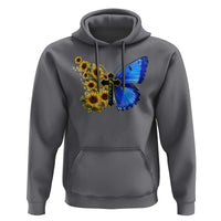 Sunflower Butterfly Ukraine Flag Hoodie
