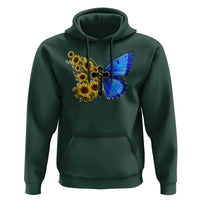 Sunflower Butterfly Ukraine Flag Hoodie