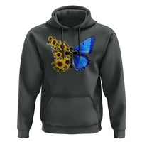 Sunflower Butterfly Ukraine Flag Hoodie