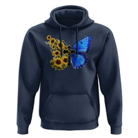 Sunflower Butterfly Ukraine Flag Hoodie