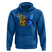 Sunflower Butterfly Ukraine Flag Hoodie