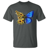 Sunflower Butterfly Ukraine Flag T Shirt
