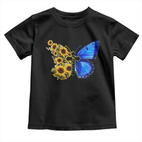 Sunflower Butterfly Ukraine Flag Toddler T Shirt