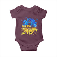 Ukraine Sunflower Ukrainian Flag Baby Onesie