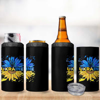 Ukraine Sunflower Ukrainian Flag 4 in 1 Can Cooler Tumbler
