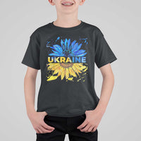 Ukraine Sunflower Ukrainian Flag T Shirt For Kid