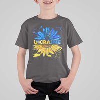Ukraine Sunflower Ukrainian Flag T Shirt For Kid