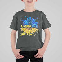 Ukraine Sunflower Ukrainian Flag T Shirt For Kid