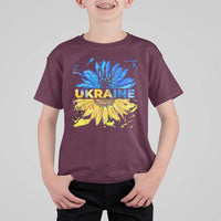 Ukraine Sunflower Ukrainian Flag T Shirt For Kid