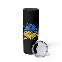 Ukraine Sunflower Ukrainian Flag Skinny Tumbler