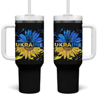 Ukraine Sunflower Ukrainian Flag Tumbler With Handle