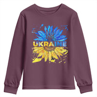 Ukraine Sunflower Ukrainian Flag Youth Sweatshirt