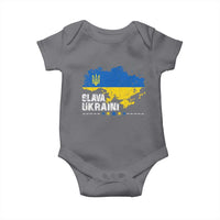Slava Ukraini Ukraine Flag Baby Onesie Patriot Patriotic Ukrainian National Flag