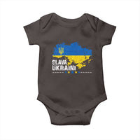 Slava Ukraini Ukraine Flag Baby Onesie Patriot Patriotic Ukrainian National Flag