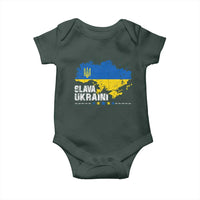 Slava Ukraini Ukraine Flag Baby Onesie Patriot Patriotic Ukrainian National Flag