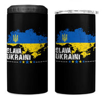 Slava Ukraini Ukraine Flag 4 in 1 Can Cooler Tumbler Patriot Patriotic Ukrainian National Flag