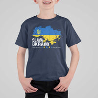 Slava Ukraini Ukraine Flag T Shirt For Kid Patriot Patriotic Ukrainian National Flag