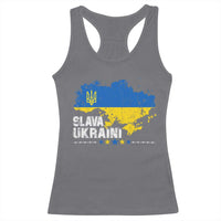 Slava Ukraini Ukraine Flag Racerback Tank Top Patriot Patriotic Ukrainian National Flag