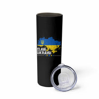 Slava Ukraini Ukraine Flag Skinny Tumbler Patriot Patriotic Ukrainian National Flag