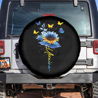 Sunflower Ukraine Flag Spare Tire Cover Ukrainian Butterflies Flowers