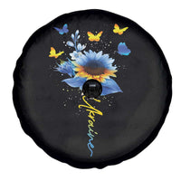 Sunflower Ukraine Flag Spare Tire Cover Ukrainian Butterflies Flowers