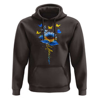 Sunflower Ukraine Flag Hoodie Ukrainian Butterflies Flowers