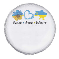 Peace Love Ukraine Sunflower Flag Spare Tire Cover