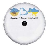 Peace Love Ukraine Sunflower Flag Spare Tire Cover