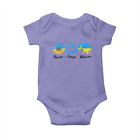 Peace Love Ukraine Sunflower Flag Baby Onesie
