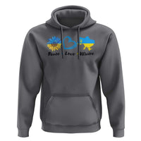 Peace Love Ukraine Sunflower Flag Hoodie