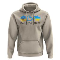 Peace Love Ukraine Sunflower Flag Hoodie