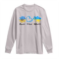 Peace Love Ukraine Sunflower Flag Long Sleeve Shirt