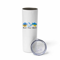 Peace Love Ukraine Sunflower Flag Skinny Tumbler