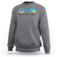 Peace Love Ukraine Sunflower Flag Sweatshirt