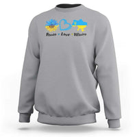 Peace Love Ukraine Sunflower Flag Sweatshirt
