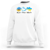 Peace Love Ukraine Sunflower Flag Sweatshirt
