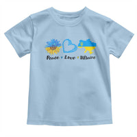 Peace Love Ukraine Sunflower Flag Toddler T Shirt