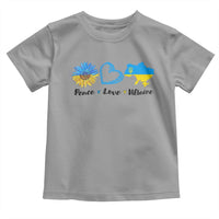 Peace Love Ukraine Sunflower Flag Toddler T Shirt