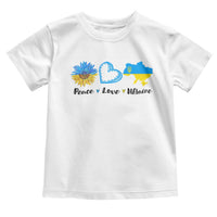 Peace Love Ukraine Sunflower Flag Toddler T Shirt
