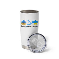 Peace Love Ukraine Sunflower Flag Tumbler Cup