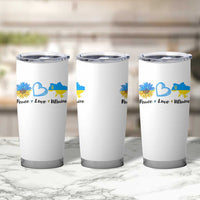 Peace Love Ukraine Sunflower Flag Tumbler Cup