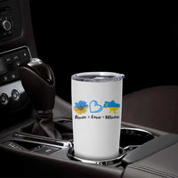 Peace Love Ukraine Sunflower Flag Tumbler Cup