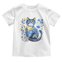 Ukraine Cat Floral Vintage Ukrainian Flag Toddler T Shirt