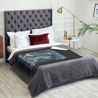 Alpha Wolf Meme Throw Blanket I Clogged Your Toilet Funny Unhinged Stupid Brainrot