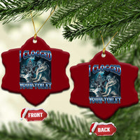 Alpha Wolf Meme Ceramic Ornament I Clogged Your Toilet Funny Unhinged Stupid Brainrot