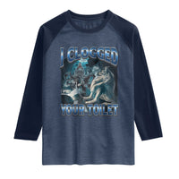 Alpha Wolf Meme Raglan Shirt I Clogged Your Toilet Funny Unhinged Stupid Brainrot