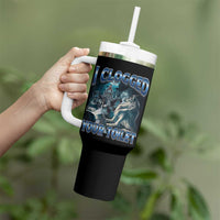 Alpha Wolf Meme Tumbler With Handle I Clogged Your Toilet Funny Unhinged Stupid Brainrot